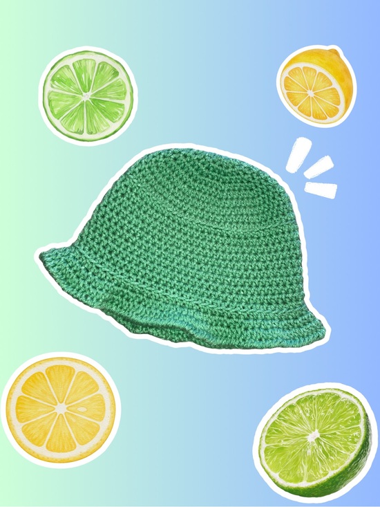 Accessories - Green Crocheted Bucket Hat – Lime Tone